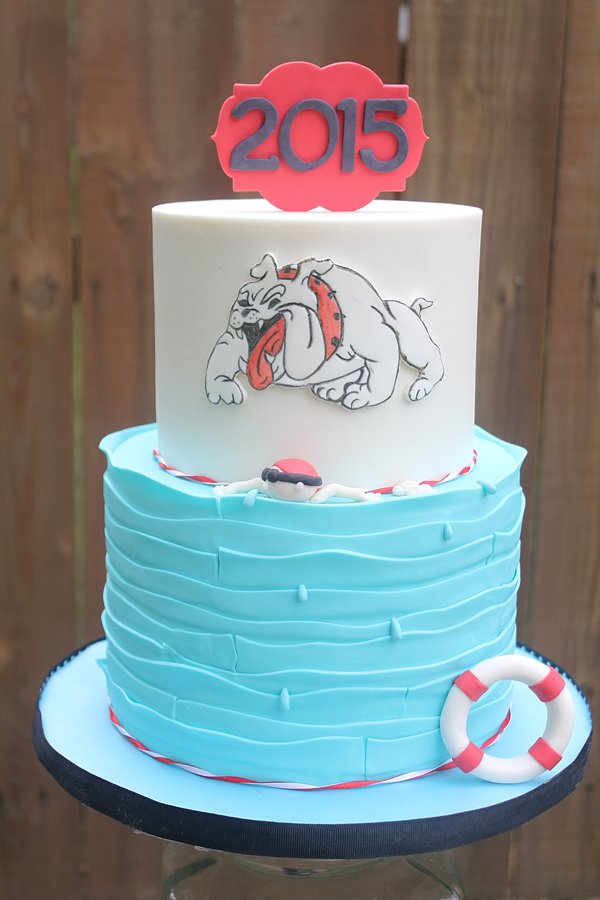 Bulldog Swimming Birthday Cakes Missouri